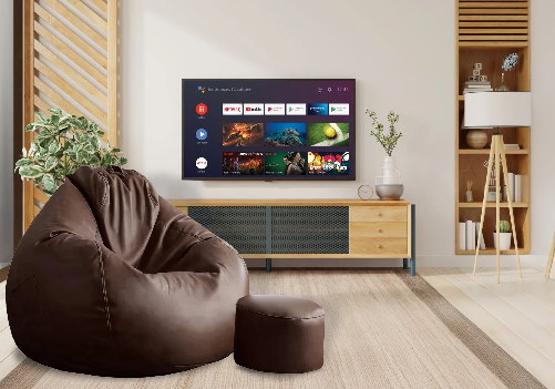 Max Bean Bag with Footrest & Smart TV 32 Inch Combo